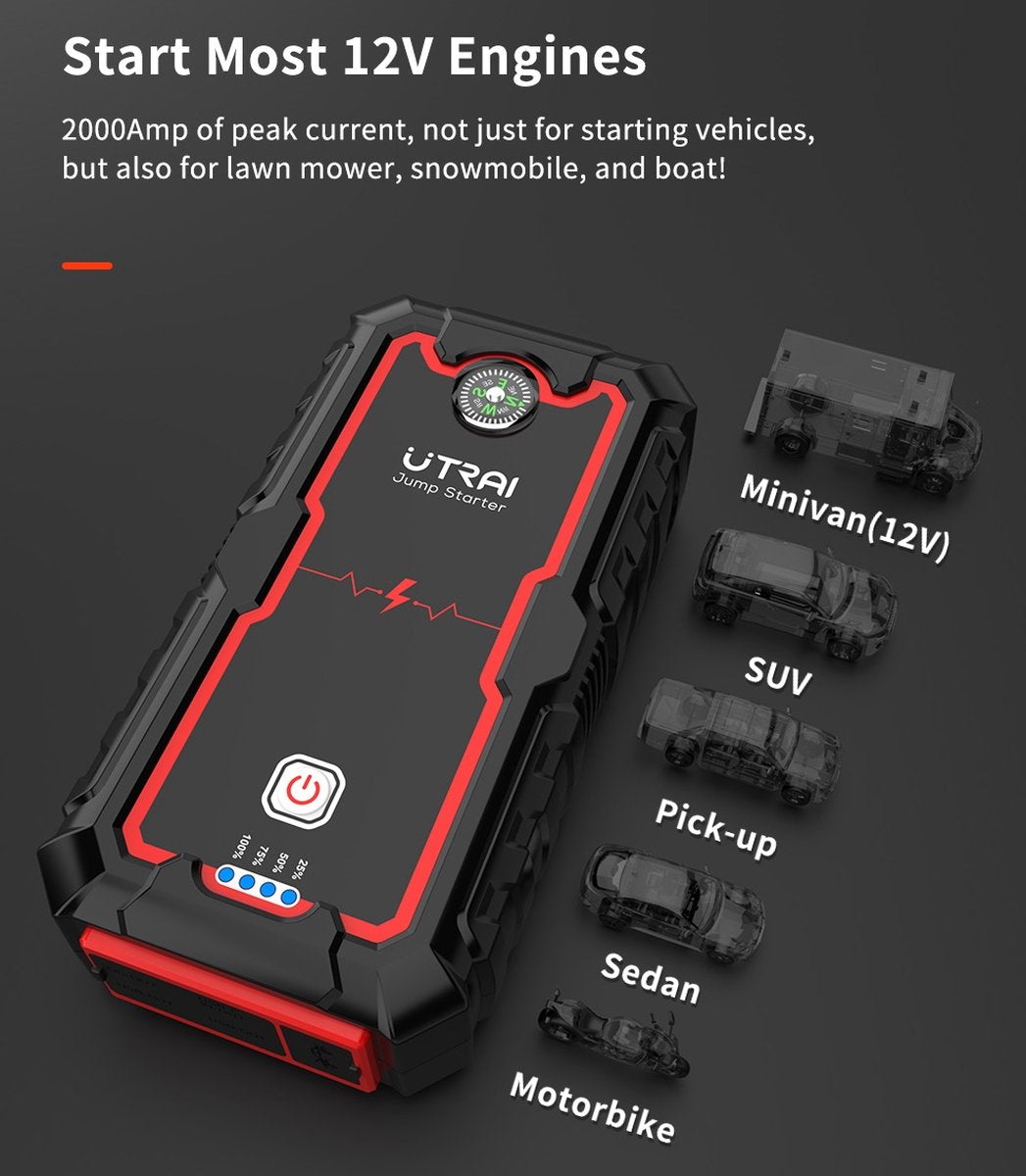 Jumpstarter Utrai - 2000A - 8-in-1 Starthulp - Acculader - 1