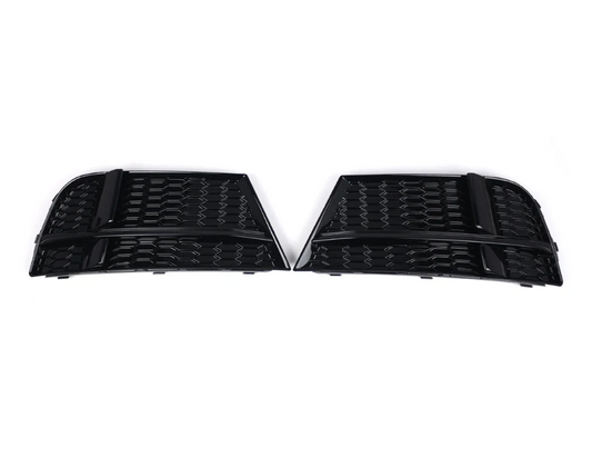 Bumper grills for Audi A3 8V Facelift models from 2016 to 2020 Black Gloss