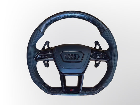 Carbon Fiber Steering Wheel for Audi A6 S6 RS6 A7 S7 RS7 C8